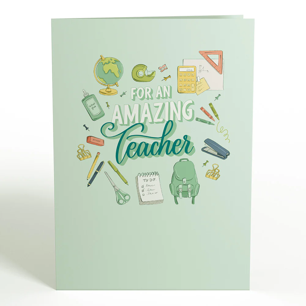 Amazing Teacher Apple Pop-Up Card - Image 4