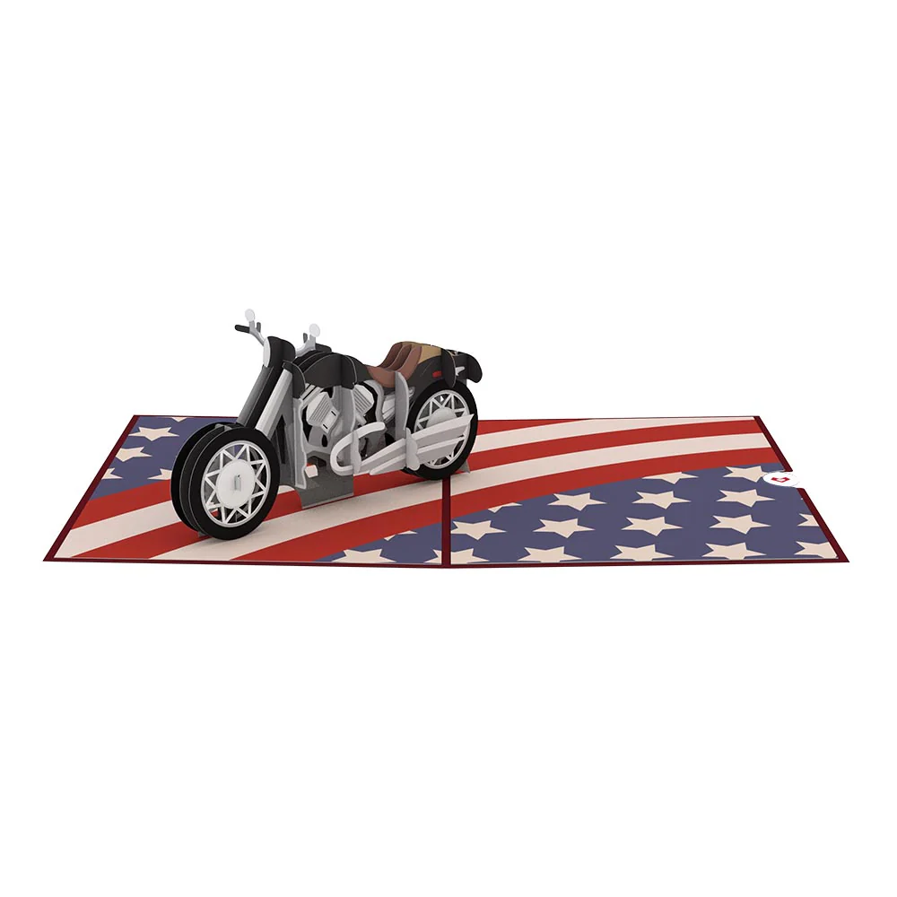American Motorcycle Pop-Up Card - Image 3