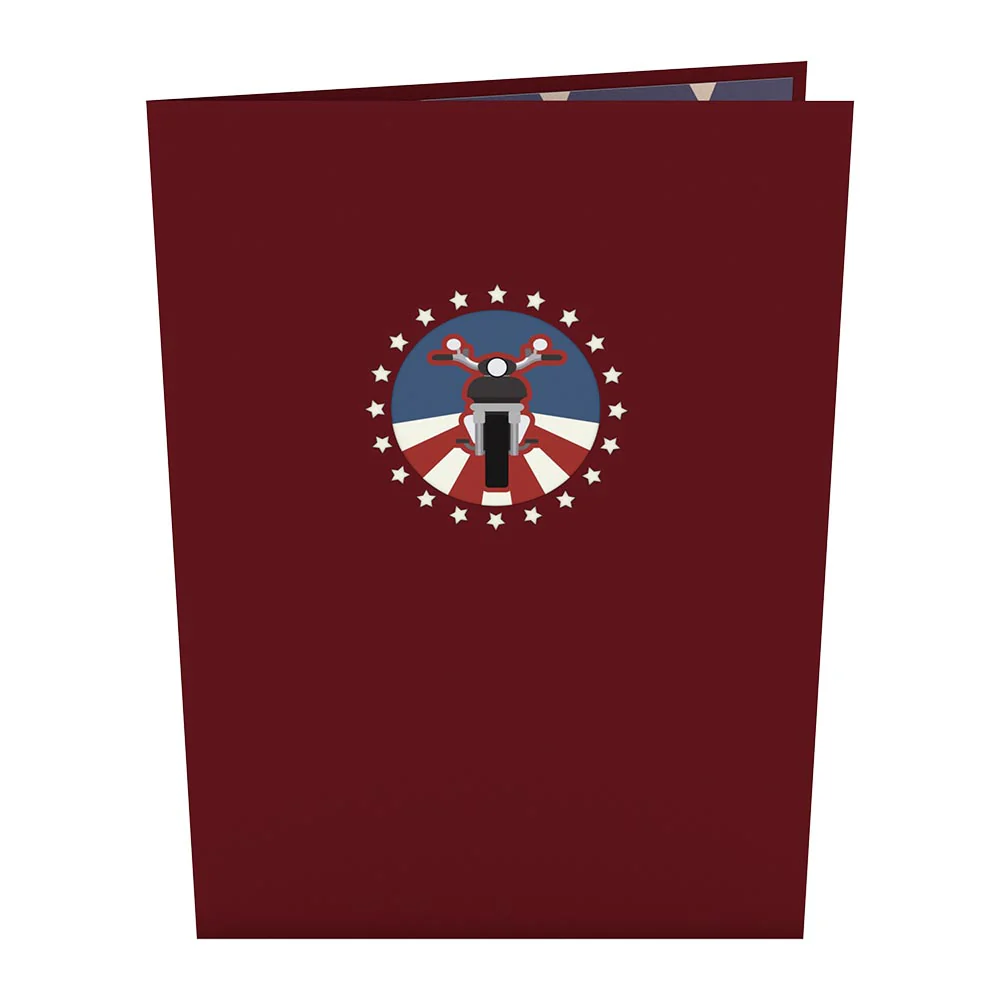 American Motorcycle Pop-Up Card - Image 4