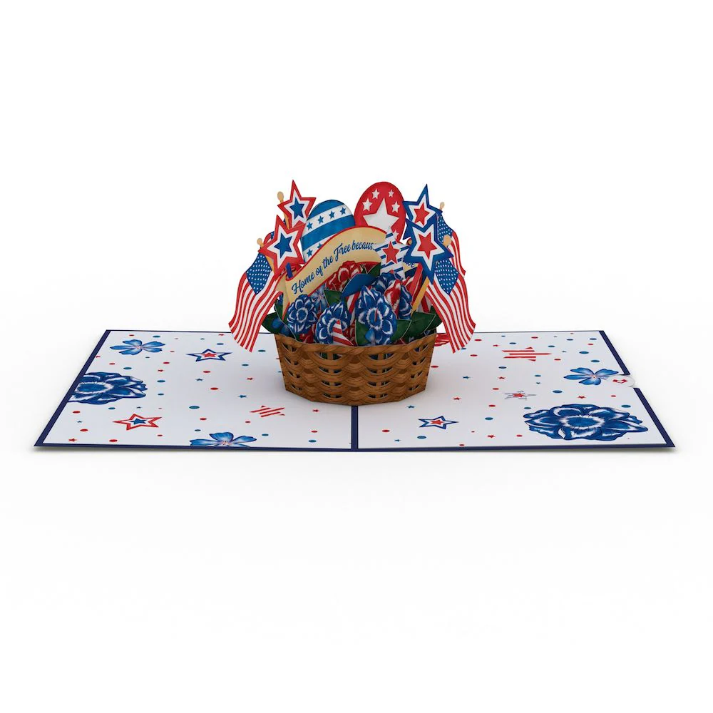 Americana Basket Pop-Up Card - Image 3