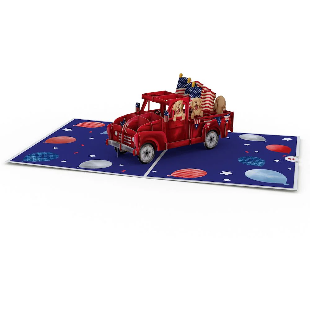 Americana Truck Pop-Up Card - Image 3