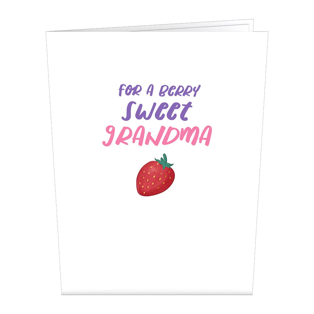 Berry Sweet Grandma Pop-Up Card - Image 4