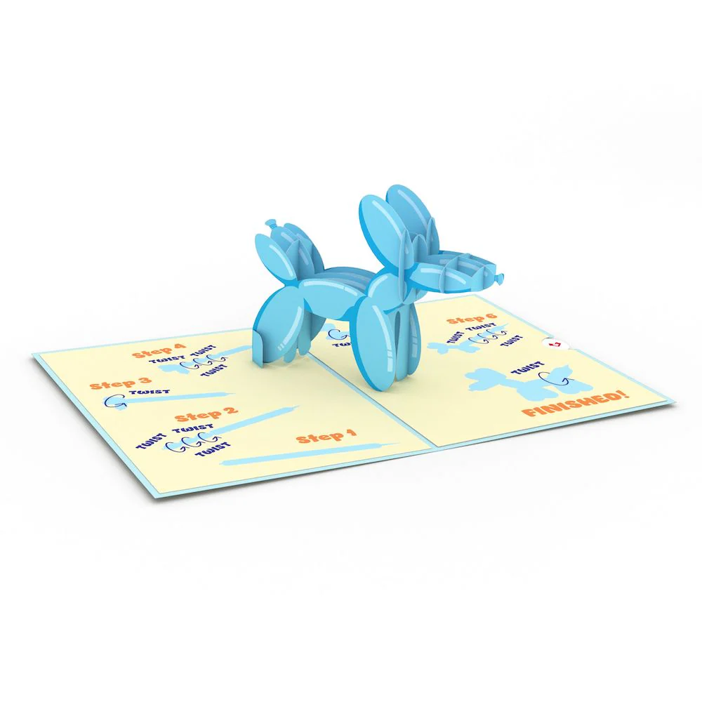 Birthday Balloon Animal Pop-Up Card - Image 3
