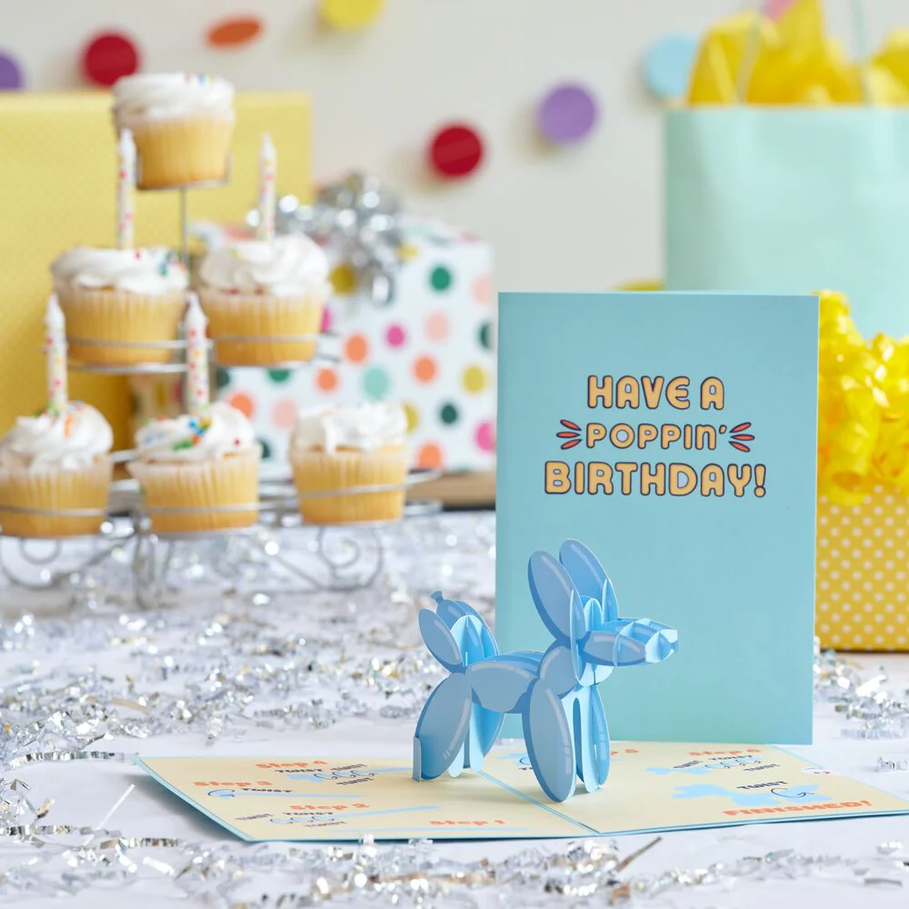 Birthday Balloon Animal Pop-Up Card - Image 5