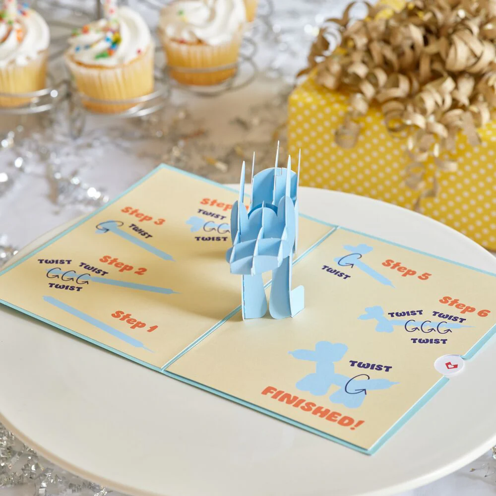 Birthday Balloon Animal Pop-Up Card - Image 6
