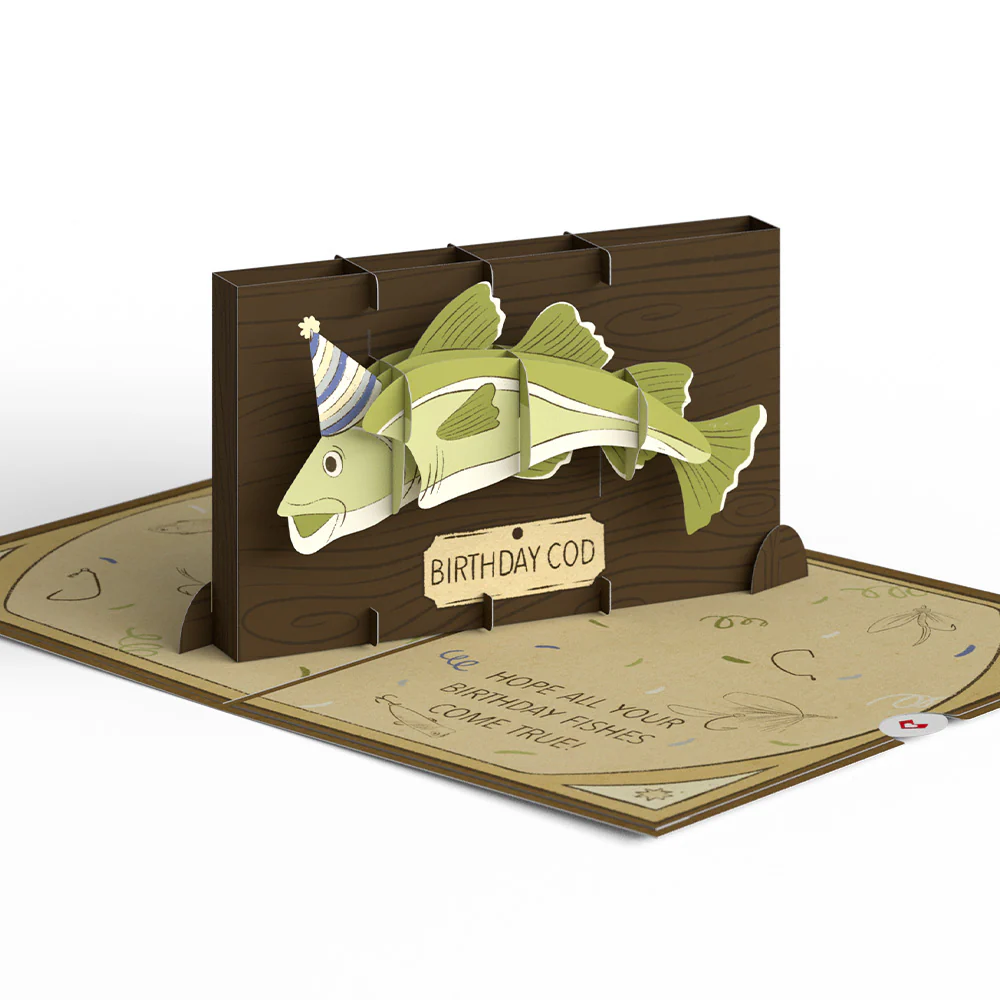 Birthday Cod Pop-Up Card - Image 3
