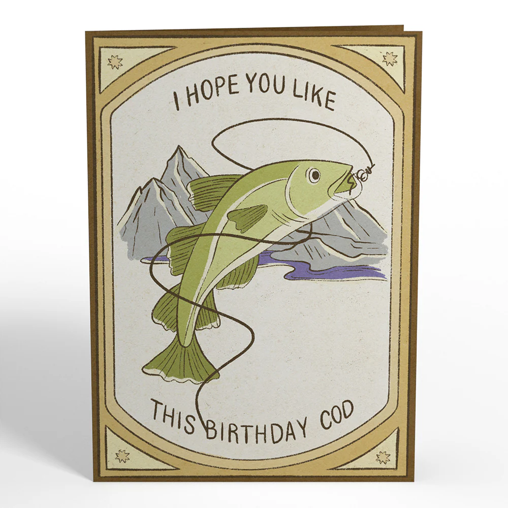Birthday Cod Pop-Up Card - Image 4