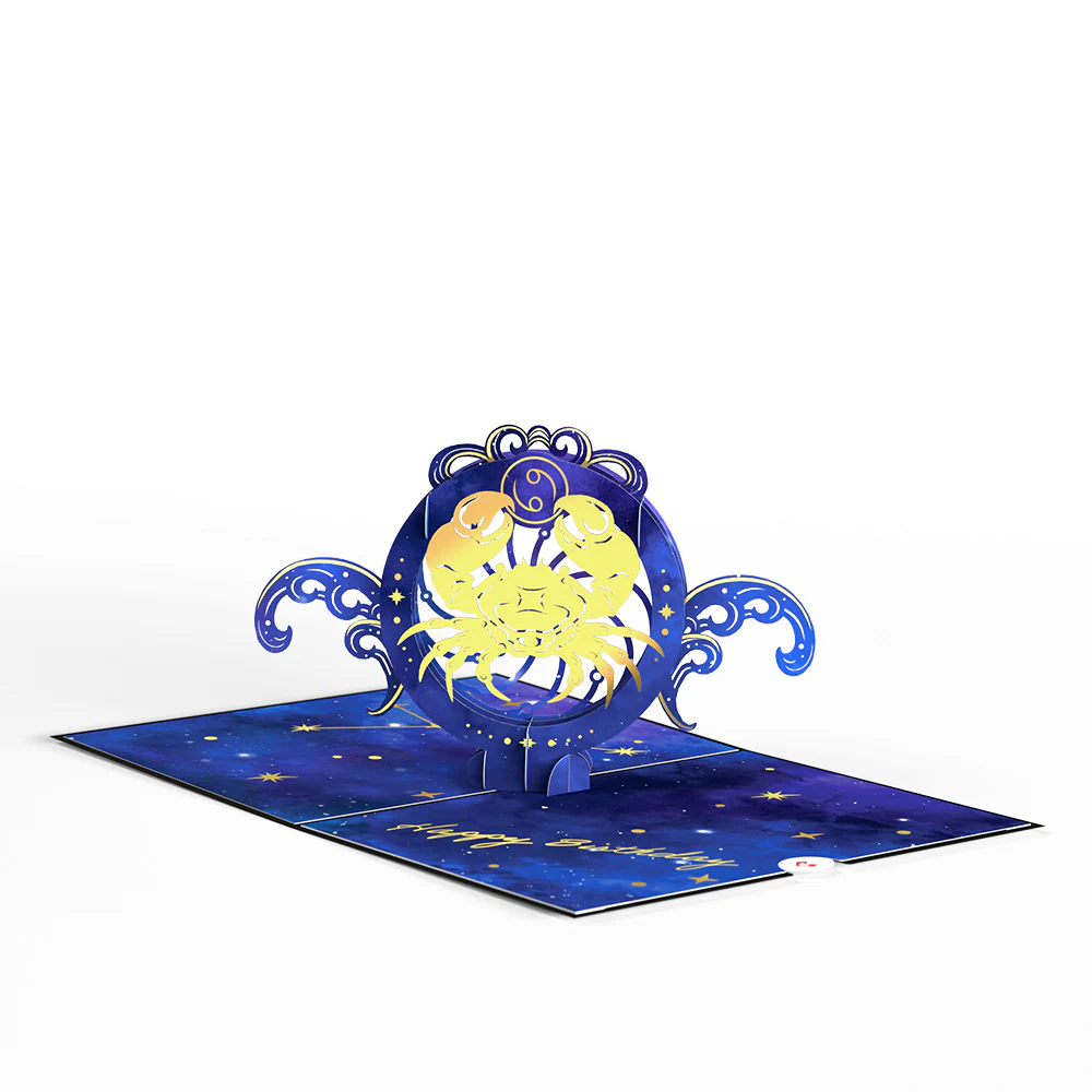 Cancer Zodiac Birthday Pop-Up Card - Image 3