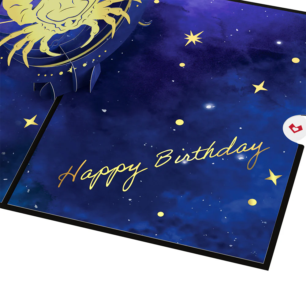 Cancer Zodiac Birthday Pop-Up Card - Image 6