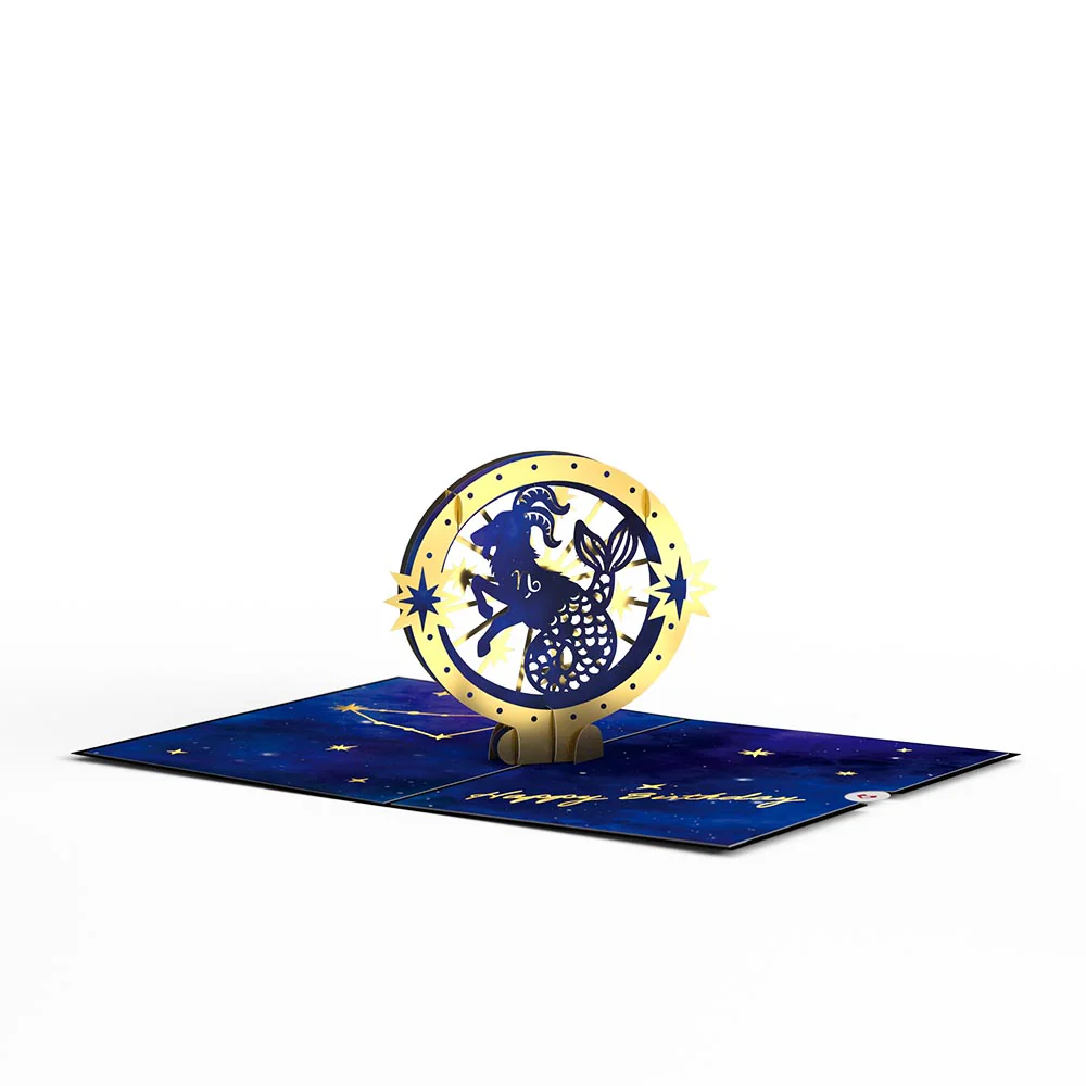 Capricorn Zodiac Birthday Pop-Up Card - Image 3