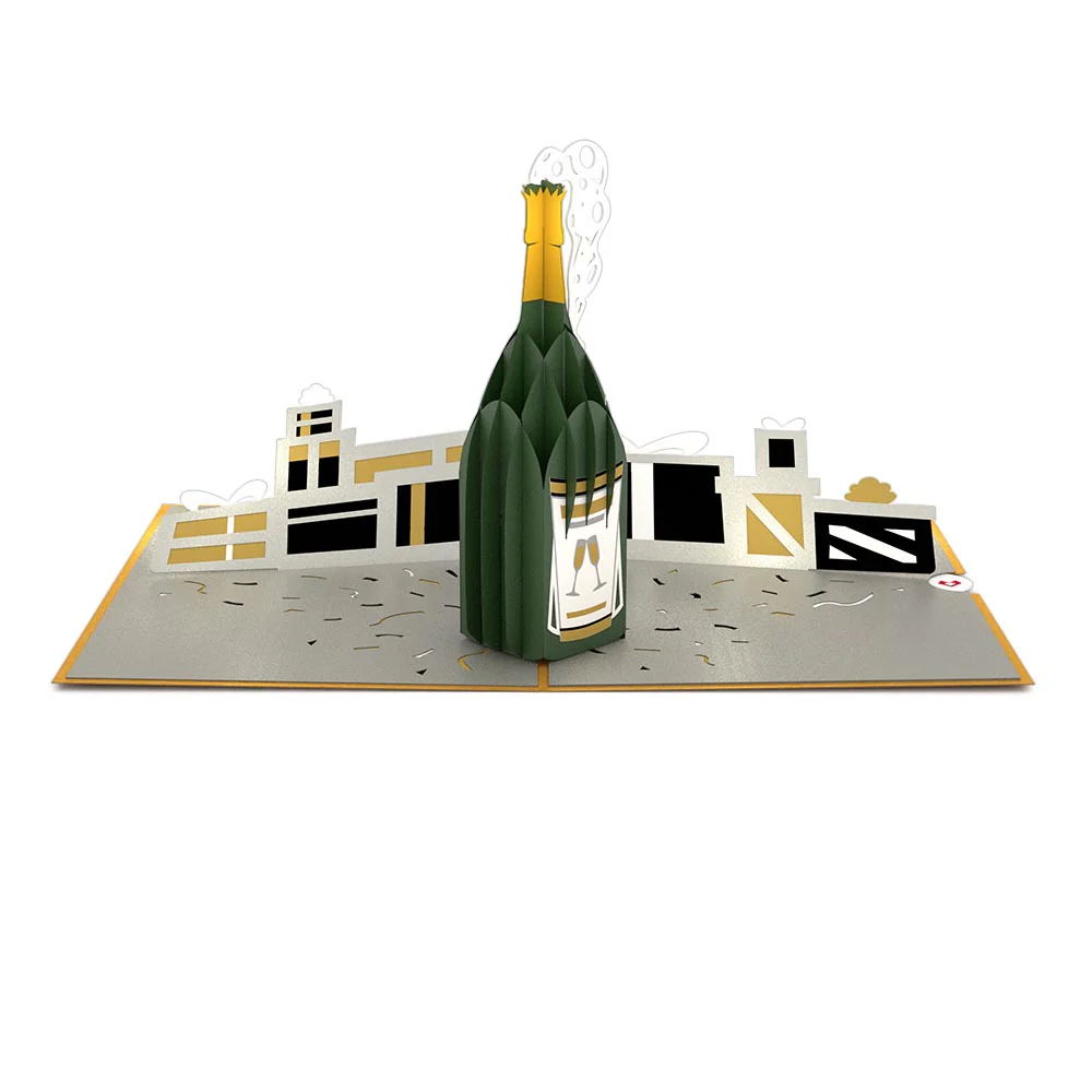 Champagne Celebration Pop-Up Card - Image 3