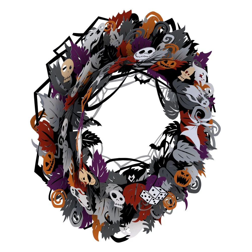 Disney Tim Burton's The Nightmare Before Christmas Halloween Wreath - Image 3