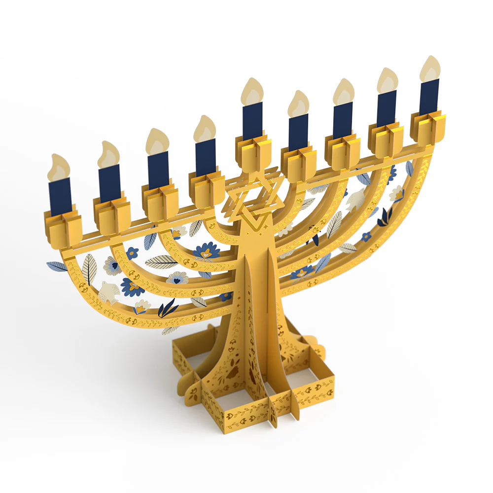 Elegant Interactive Menorah Giant Pop-Up Gift - Image 3