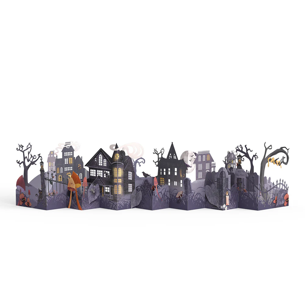Enchantingly Eerie Halloween Village Loooooong Card™ (Expands to 2 feet) - Image 4