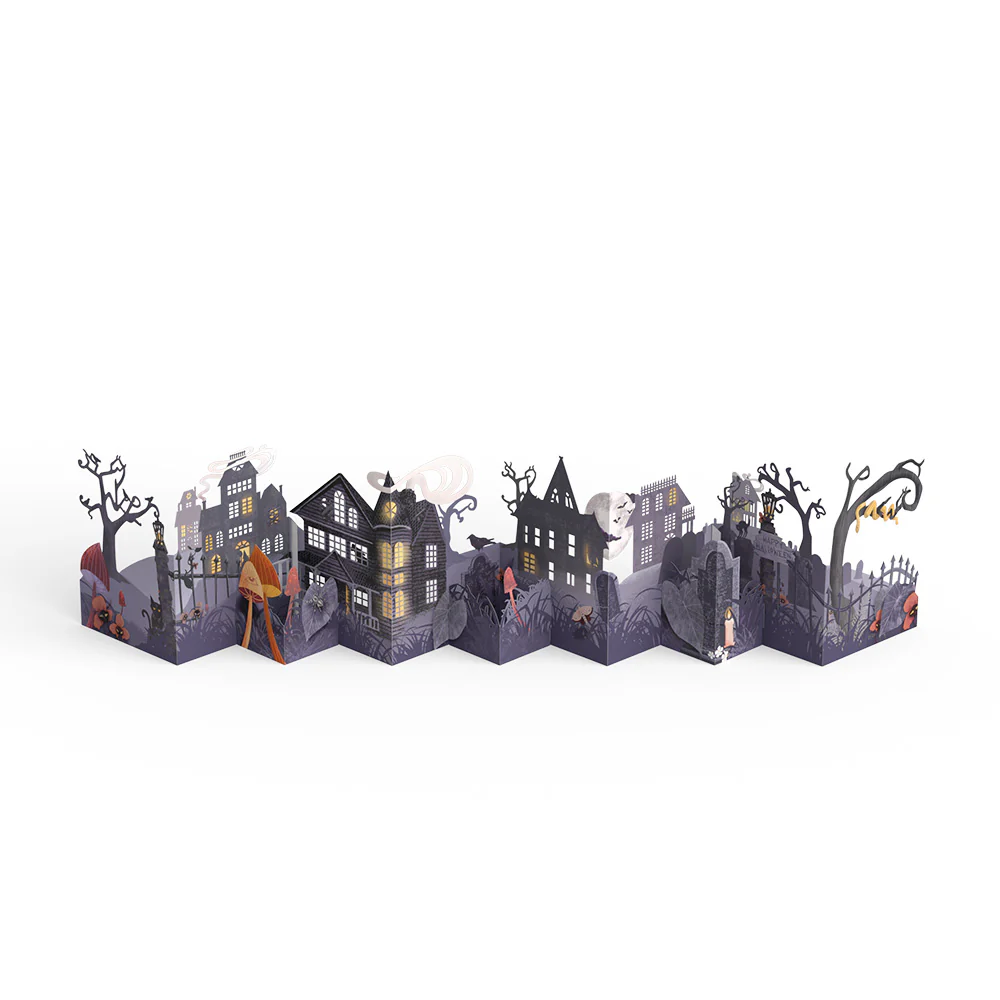 Enchantingly Eerie Halloween Village Loooooong Card™ (Expands to 2 feet) - Image 5