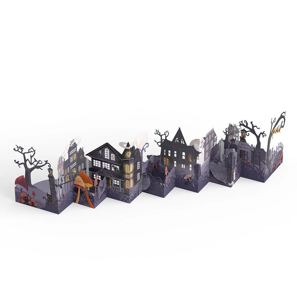 Enchantingly Eerie Halloween Village Loooooong Card™ (Expands to 2 feet) - Image 6