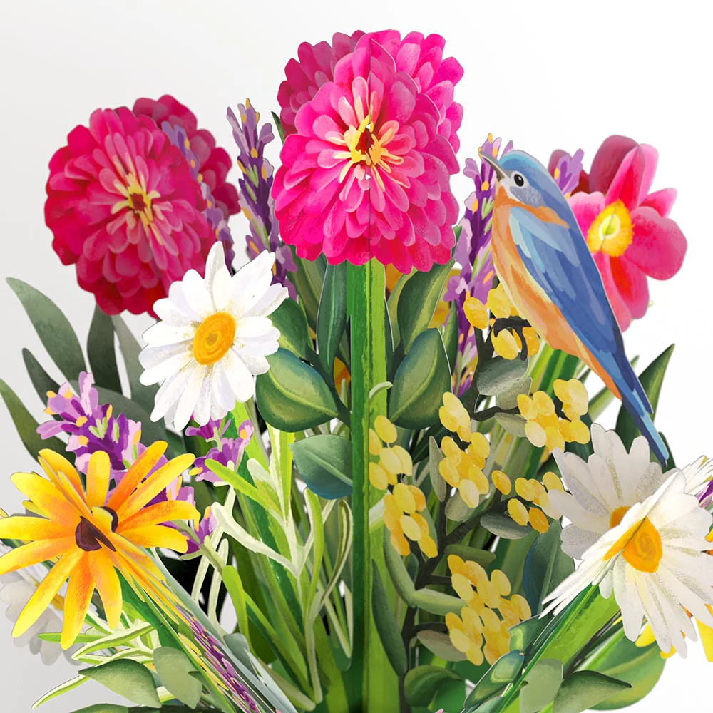 For Mom with Love Pop-Up Card & Bouquet Bundle - Image 3