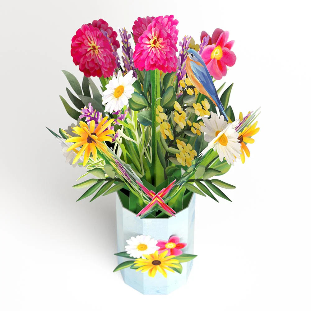 For Mom with Love Pop-Up Card & Bouquet Bundle - Image 4