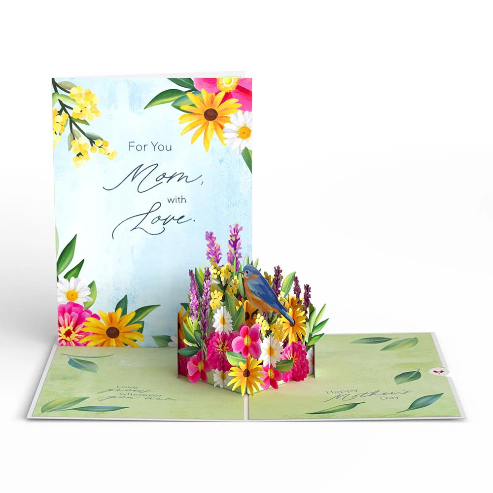 For Mom with Love Pop-Up Card & Bouquet Bundle - Image 6