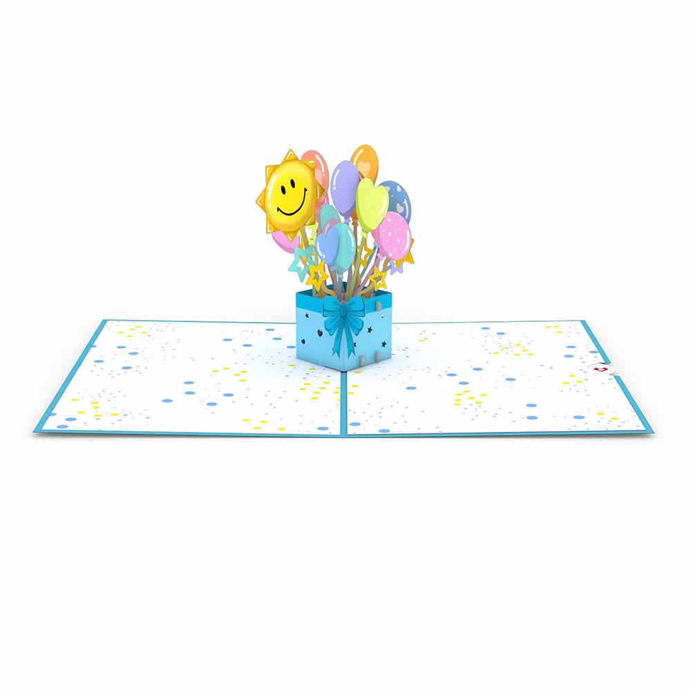 Get Well Soon Balloons Pop-Up Card - Image 3