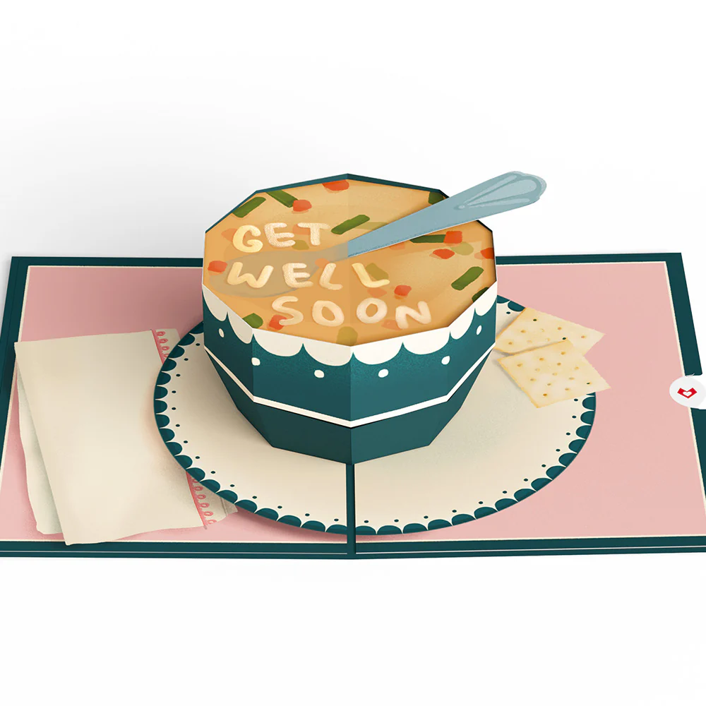Get Well Soon Soup Pop-Up Card - Image 3