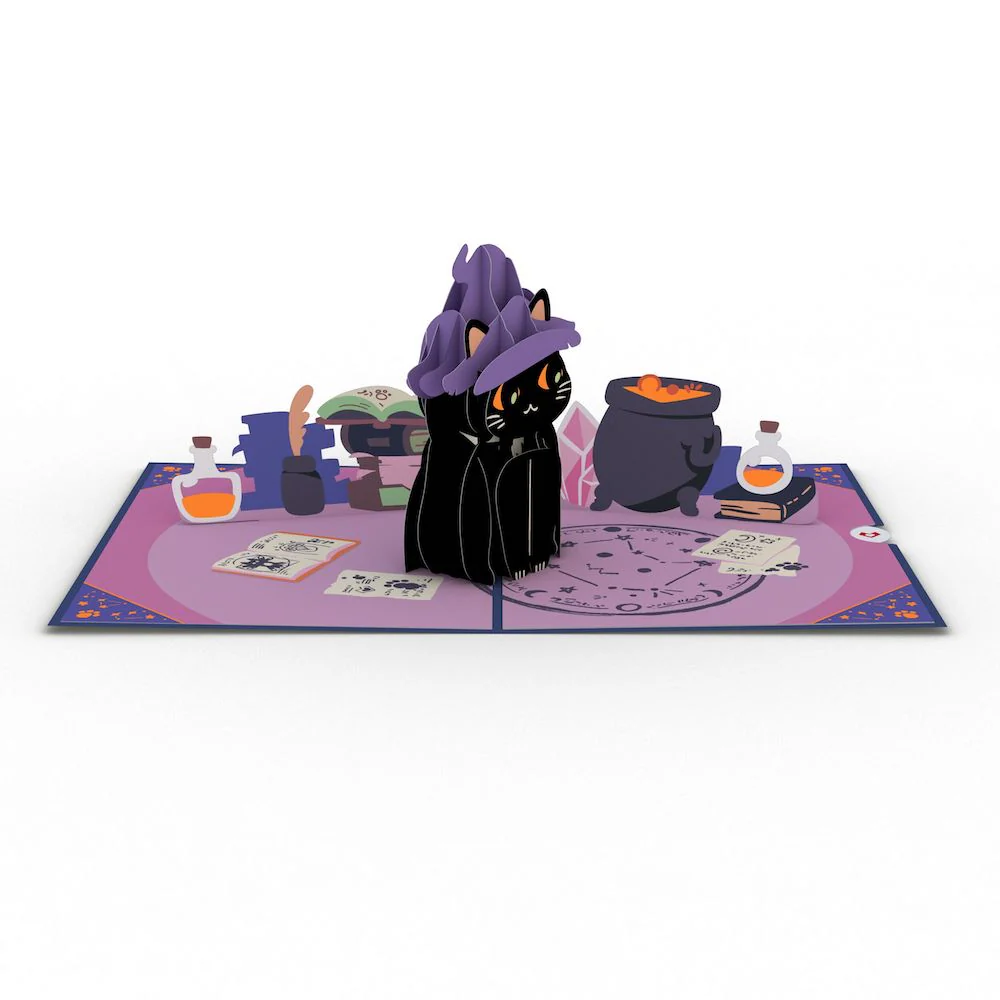 Halloween Cat Classic Pop-Up Card - Image 3