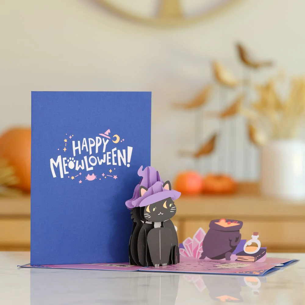 Halloween Cat Classic Pop-Up Card - Image 4