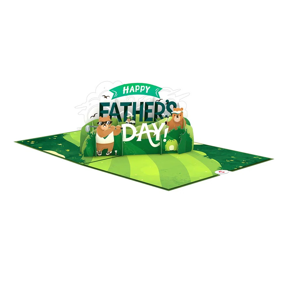 Happy Father's Day Golf Pop-Up Card - Image 3