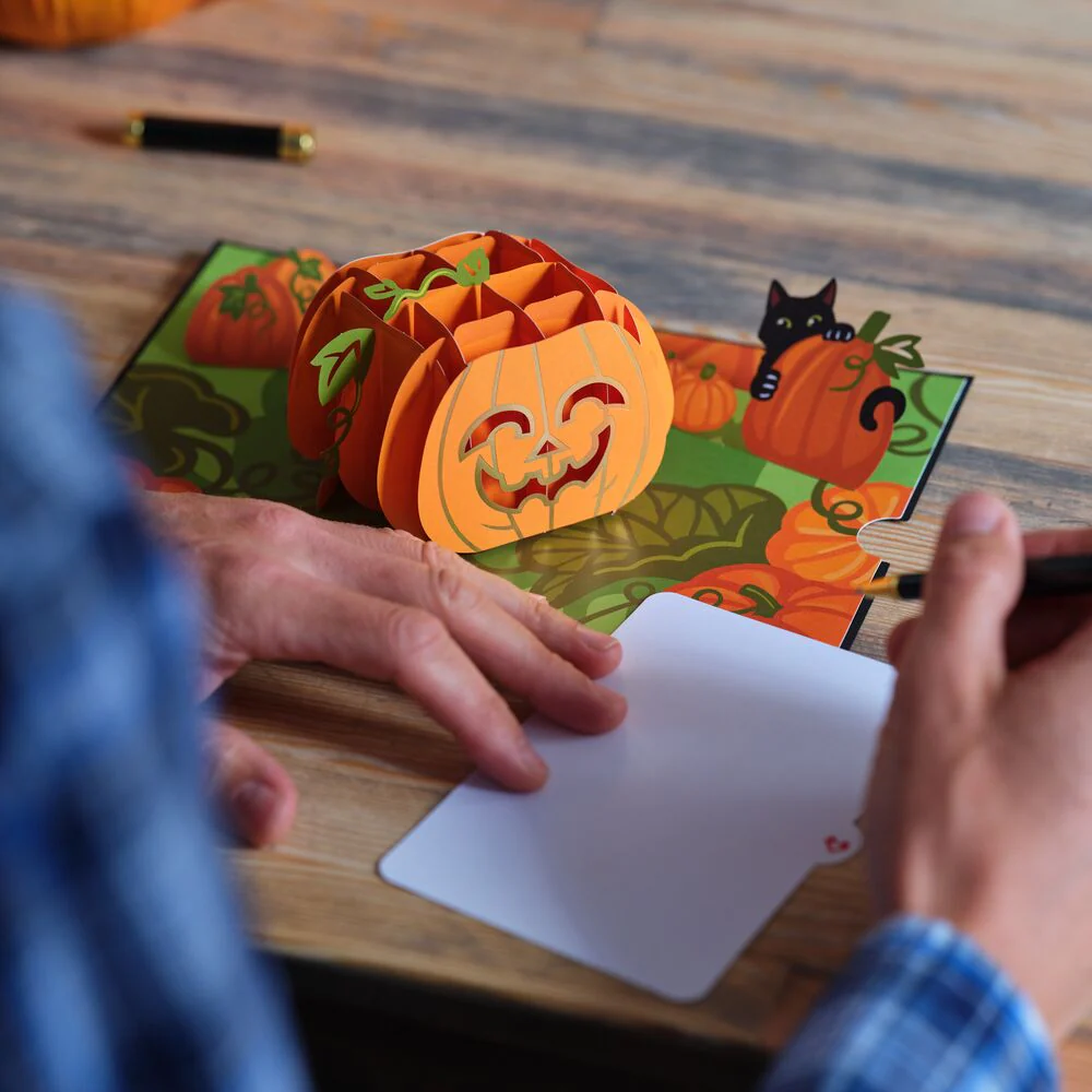 Happy Halloween Pumpkin Pop-Up Card - Image 4