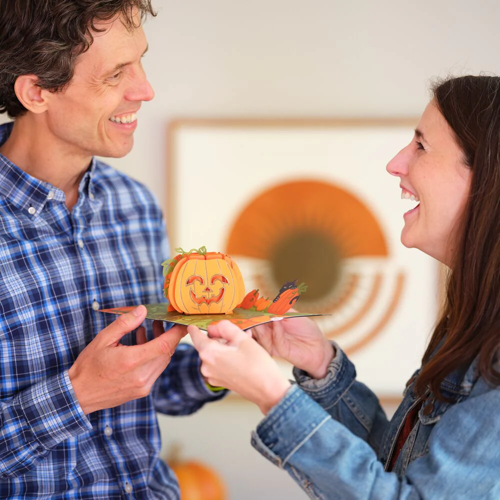 Happy Halloween Pumpkin Pop-Up Card - Image 5
