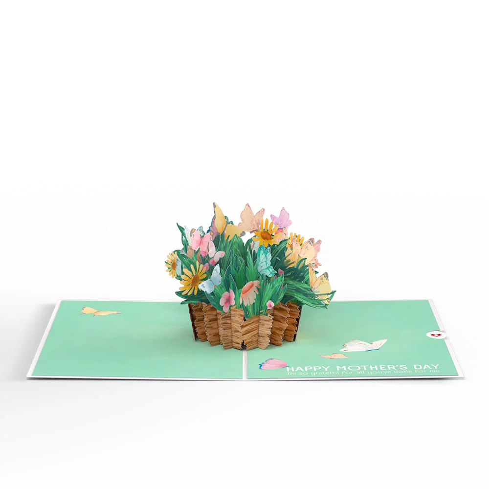 Happy Mother’s Day Butterfly Basket Pop-Up Card - Image 6