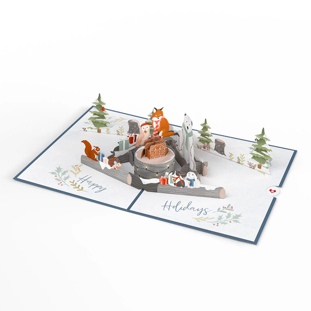 Holiday Woodland Animals Pop-Up Card - Image 5