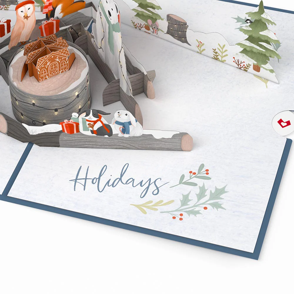 Holiday Woodland Animals Pop-Up Card - Image 7