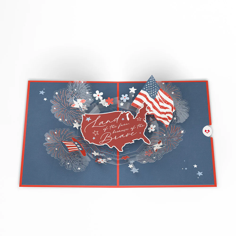 Land of the Free Patriotic Pop-Up Card - Image 3
