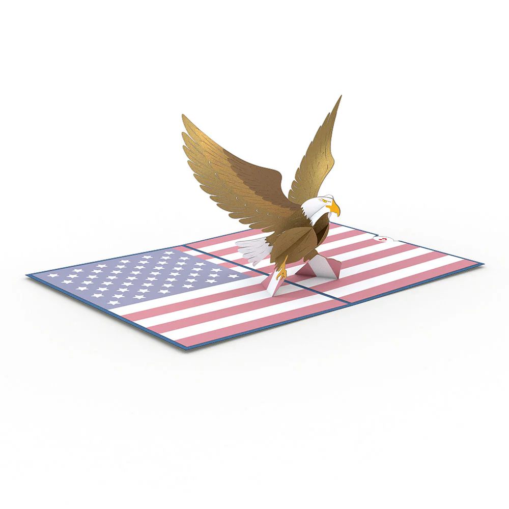 Patriotic Eagle Pop-Up Card - Image 3