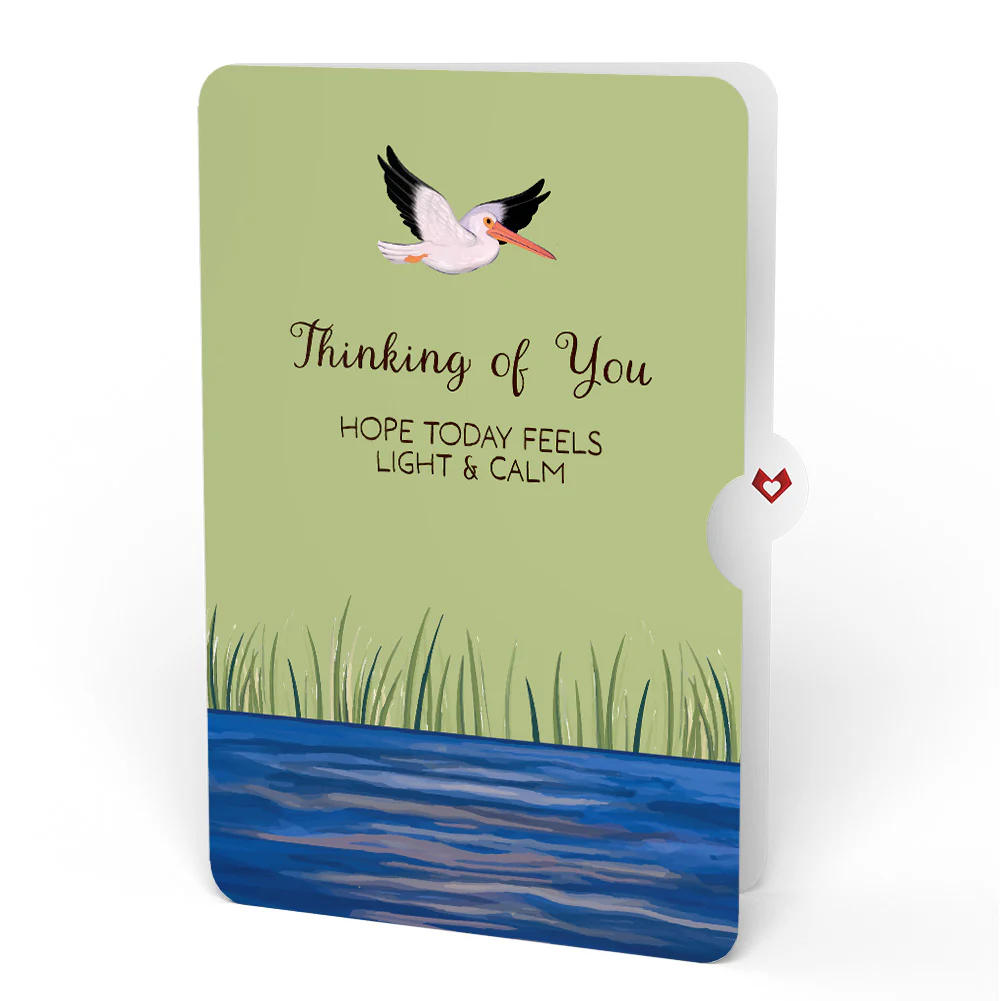 Pelican in the Marsh Thinking of you Pop-Up Card and Sentiment Set - Image 4