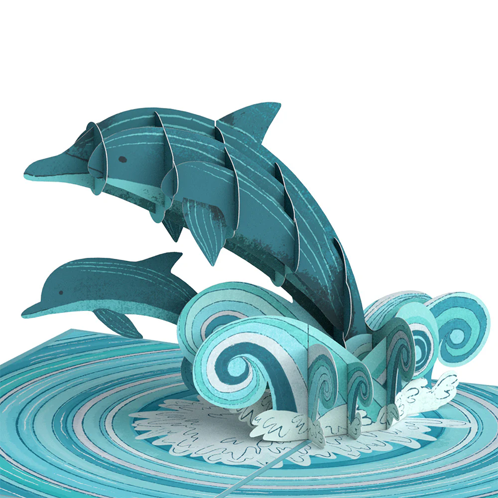 Playful Dolphins Get Well Soon Pop-Up Card and Sentiment Set - Image 3