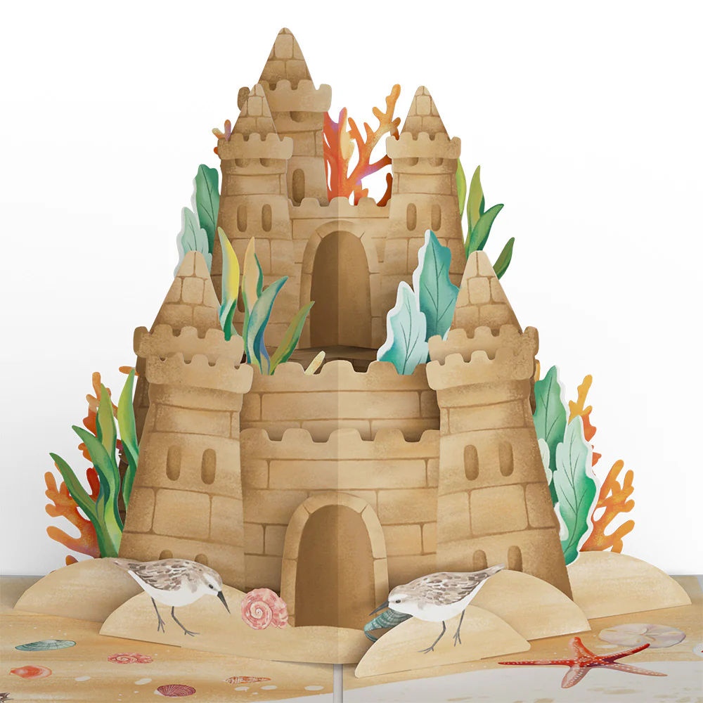 Seaside Sandcastle Get Well Soon Pop-Up Card and Sentiment Set - Image 3