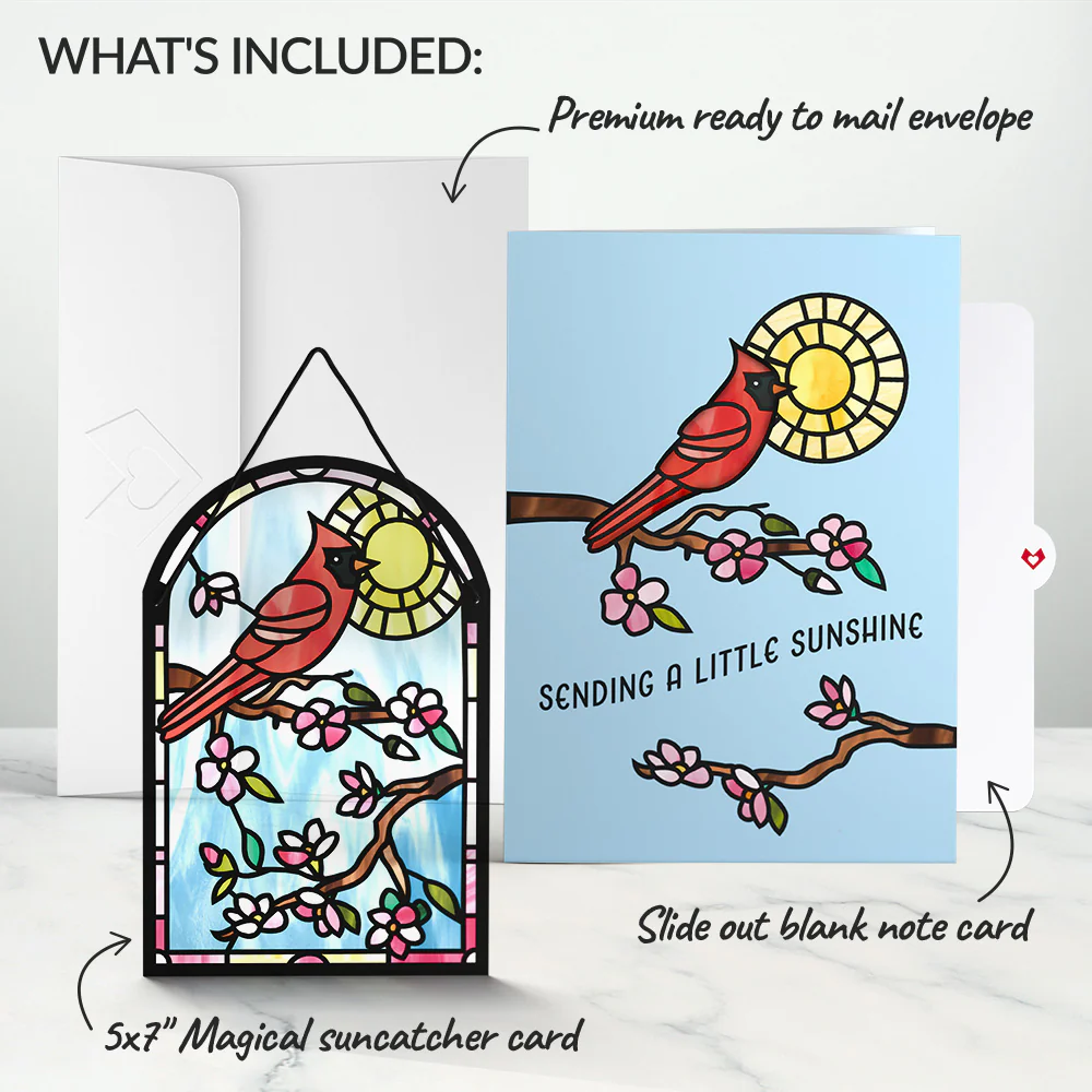 Sending Sunshine Cardinal Suncatcher Card - Image 6