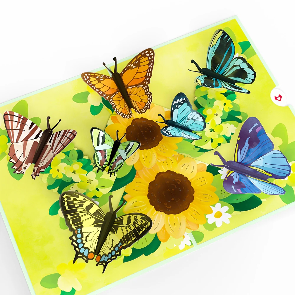 Sunflower Butterflies Miss You Pop-Up Card and Sentiment Set - Image 3