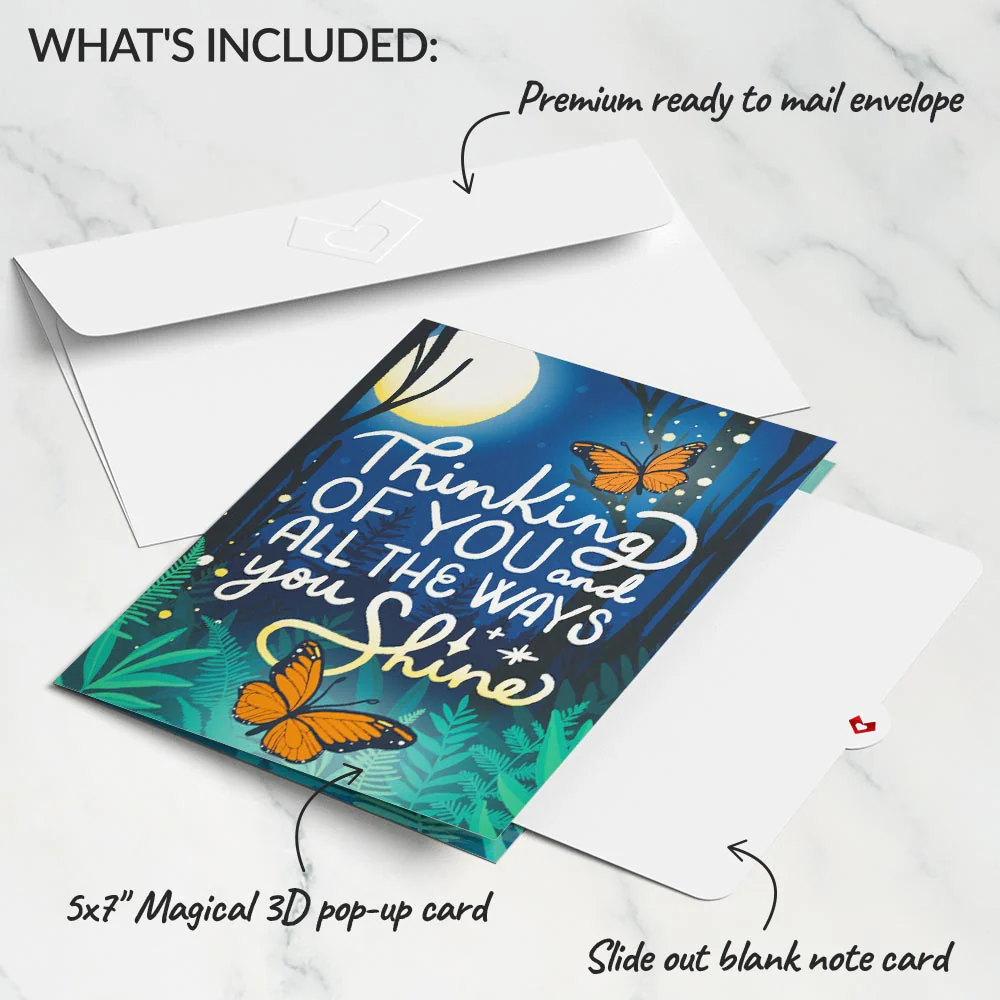 Thinking of You Butterfly Jar Light-Up Pop-Up Card - Image 6