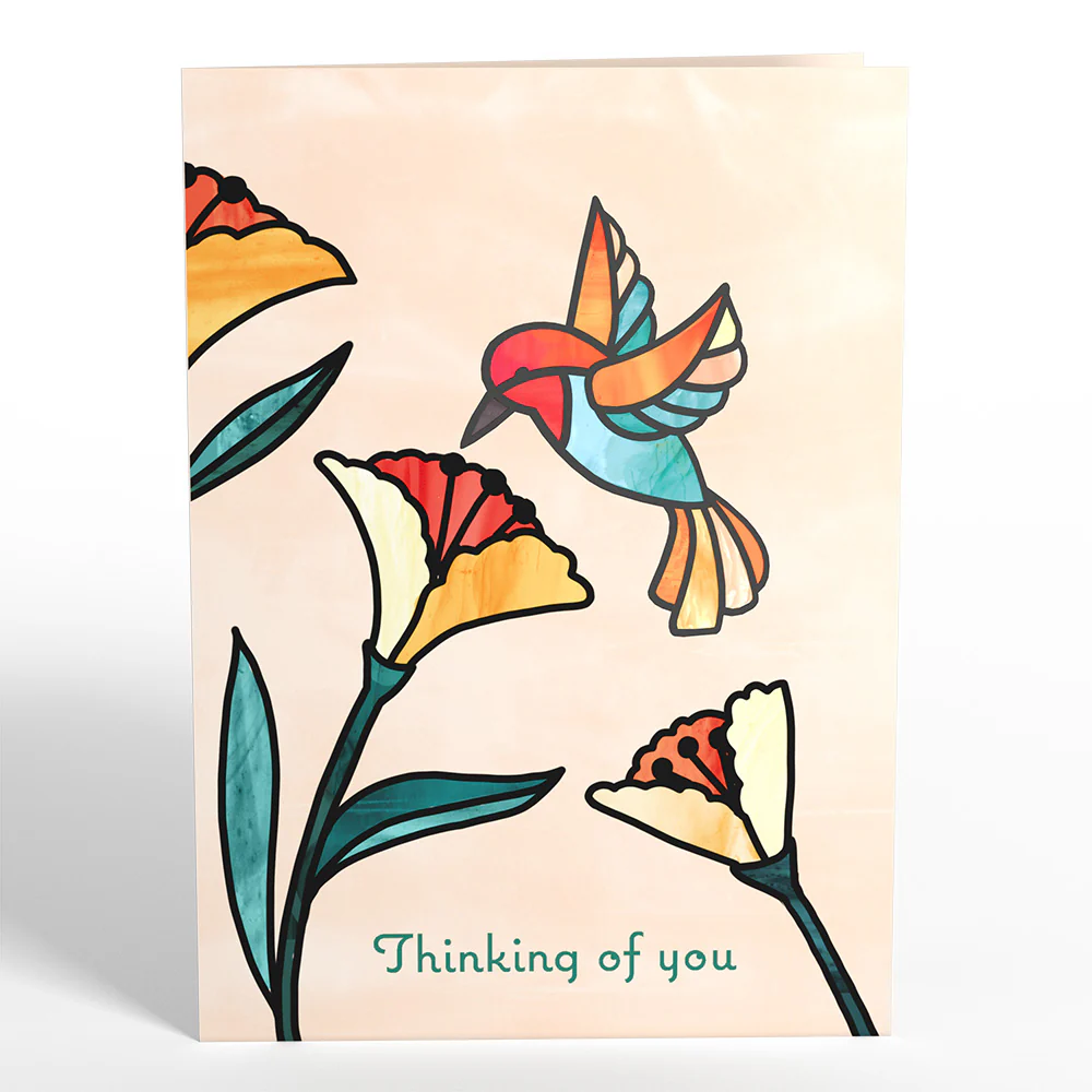 Thinking of You Hummingbird Suncatcher Card - Image 5